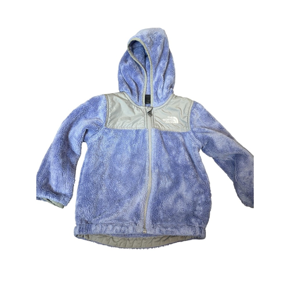 The North Face Jacket Infant Girls 18-24M Purple Soft Fleece Hooded Full Zip